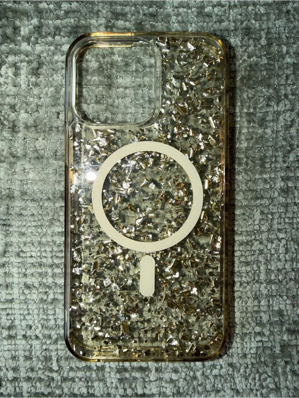 Clear Gold Confetti MagSafe Case for iPhone 14 Pro Max
